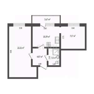 1-к квартира, вторичка, 33м2, 2/10 этаж