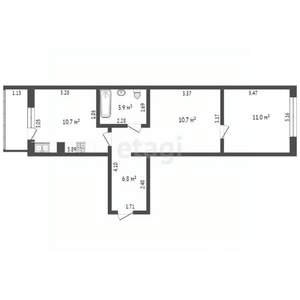 2-к квартира, вторичка, 43м2, 5/5 этаж