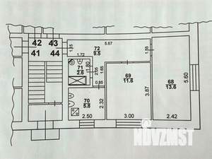 2-к квартира, вторичка, 43м2, 1/5 этаж