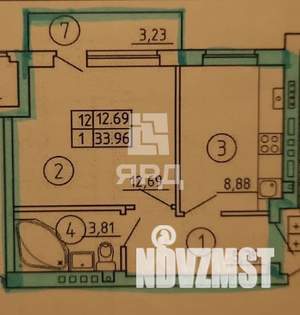 1-к квартира, вторичка, 31м2, 3/4 этаж