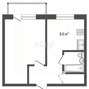 1-к квартира, вторичка, 35м2, 9/9 этаж