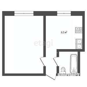 1-к квартира, вторичка, 33м2, 2/5 этаж