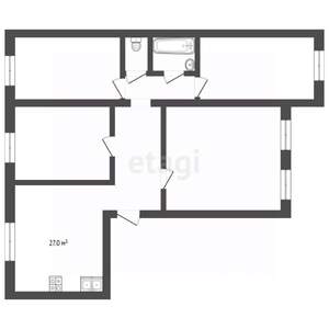 4-к квартира, вторичка, 128м2, 3/3 этаж