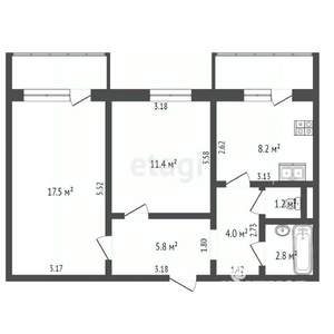 2-к квартира, вторичка, 51м2, 9/10 этаж