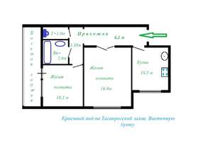 2-к квартира, вторичка, 51м2, 5/10 этаж