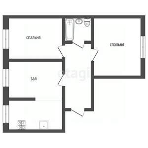 3-к квартира, вторичка, 54м2, 1/5 этаж