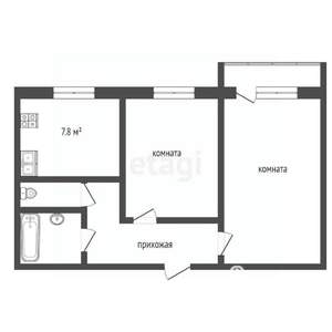 2-к квартира, вторичка, 53м2, 10/10 этаж