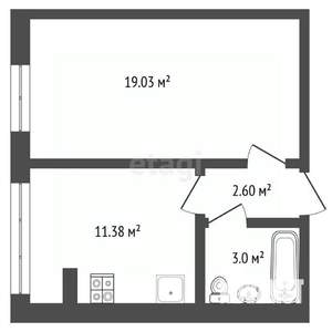 1-к квартира, вторичка, 36м2, 4/5 этаж