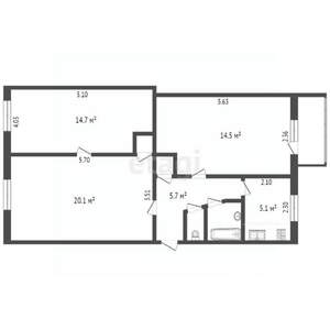 3-к квартира, вторичка, 68м2, 5/5 этаж