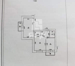 2-к квартира, вторичка, 66м2, 1/9 этаж