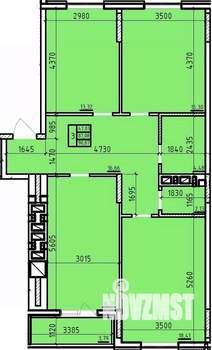 3-к квартира, строящийся дом, 91м2, 11/14 этаж
