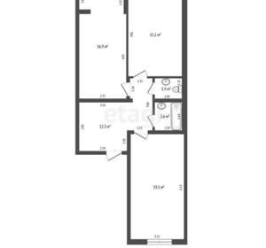 2-к квартира, вторичка, 68м2, 5/5 этаж