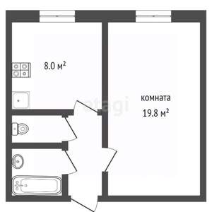 1-к квартира, вторичка, 36м2, 3/9 этаж