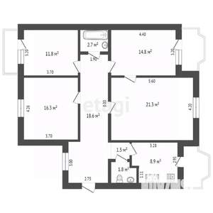 4-к квартира, вторичка, 145м2, 3/4 этаж
