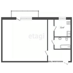1-к квартира, вторичка, 32м2, 4/5 этаж