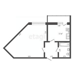 1-к квартира, вторичка, 38м2, 8/10 этаж