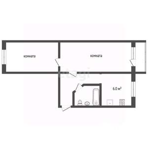 2-к квартира, вторичка, 45м2, 5/5 этаж