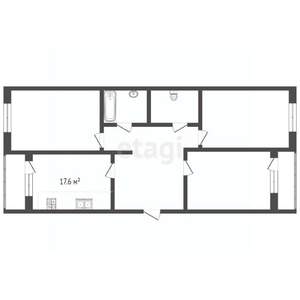 3-к квартира, вторичка, 79м2, 3/5 этаж
