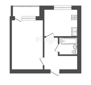 1-к квартира, вторичка, 45м2, 1/3 этаж