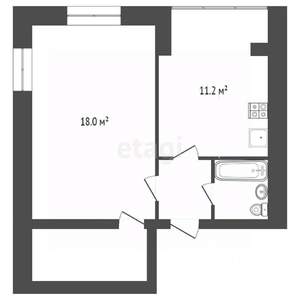 1-к квартира, вторичка, 36м2, 2/9 этаж