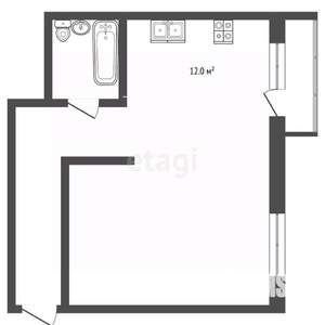 1-к квартира, вторичка, 49м2, 6/10 этаж