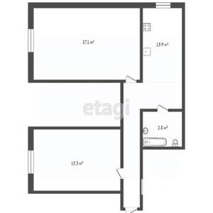 2-к квартира, вторичка, 45м2, 5/5 этаж