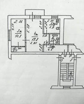 2-к квартира, вторичка, 44м2, 2/4 этаж