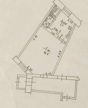 1-к квартира, вторичка, 23м2, 1/1 этаж