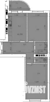 2-к квартира, вторичка, 75м2, 2/9 этаж